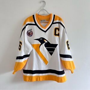 Vintage 1993 Mario Lemieux Pittsburgh Penguins NHL Jersey Stanley Cup